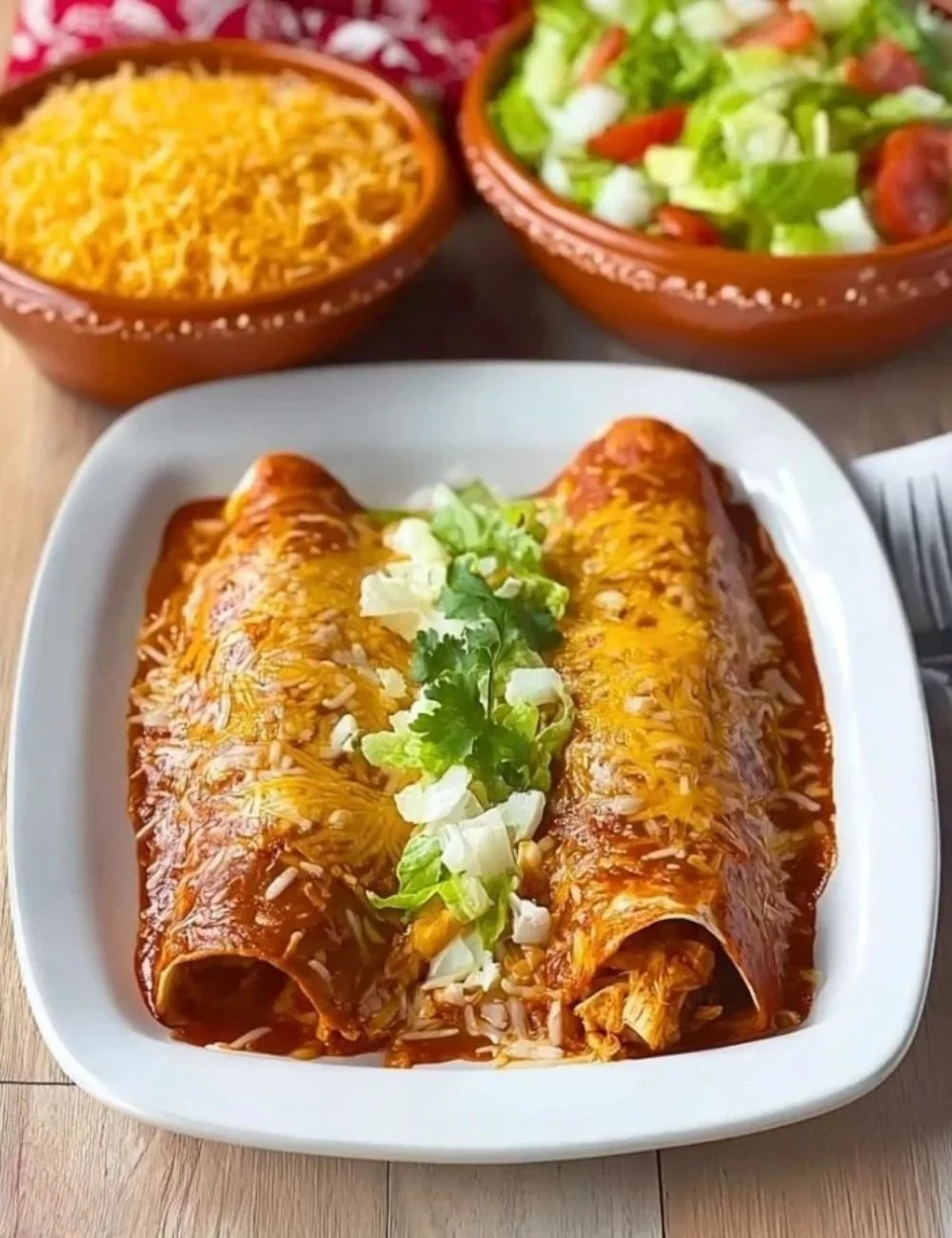 Simple Rotisserie Chicken Enchiladas