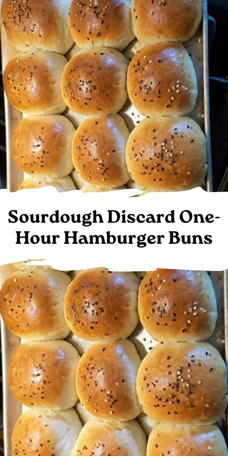 Sourdough Discard One-Hour Hamburger Buns