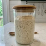 Sourdough bread with perfect crust and texture demonstrating the impact of feeding ratio.