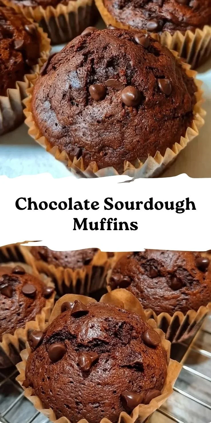 Chocolate Sourdough Muffins