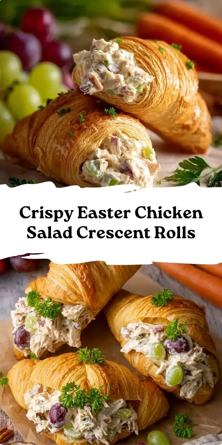 Crispy Easter Chicken Salad Crescent Rolls