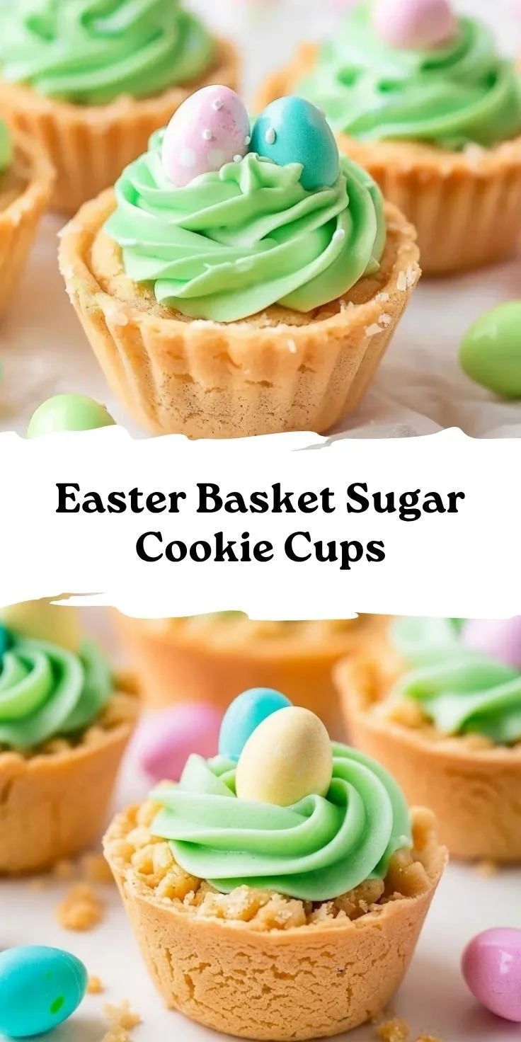 Easter Basket Sugar Cookie Cups
