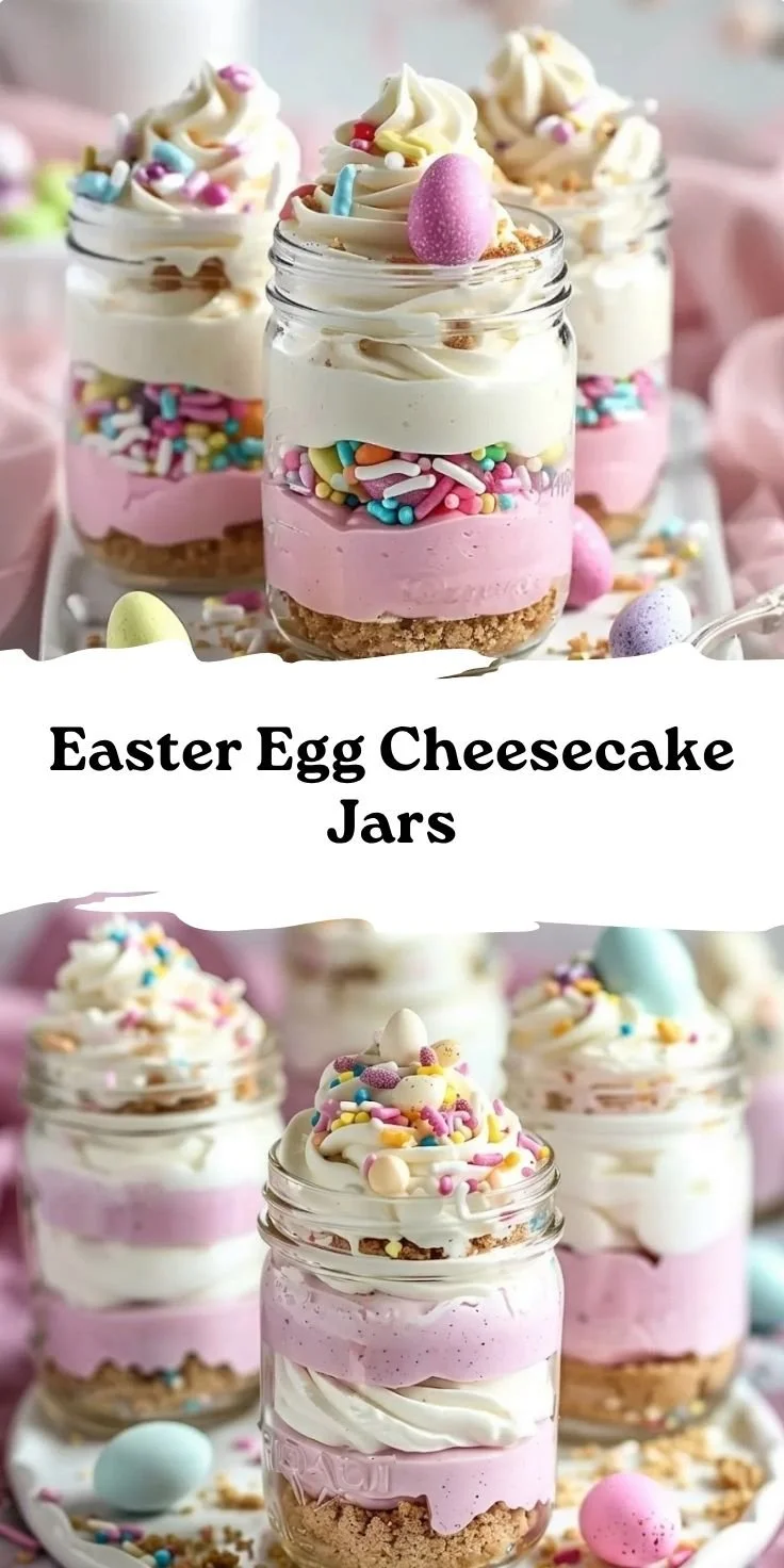 Easter Egg Cheesecake Jars