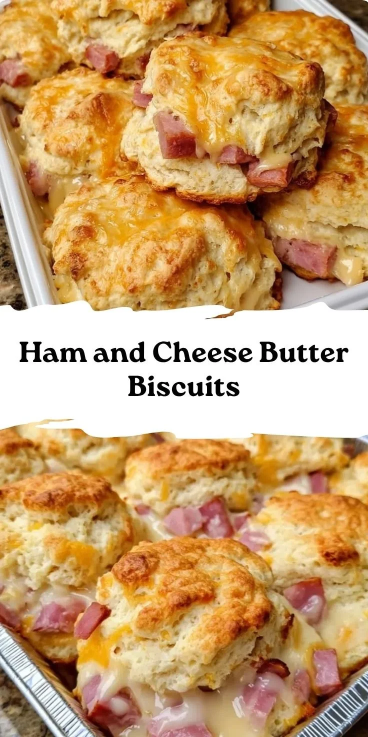 Ham and Cheese Butter Biscuits