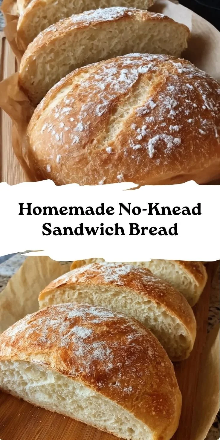 Homemade No-Knead Sandwich Bread