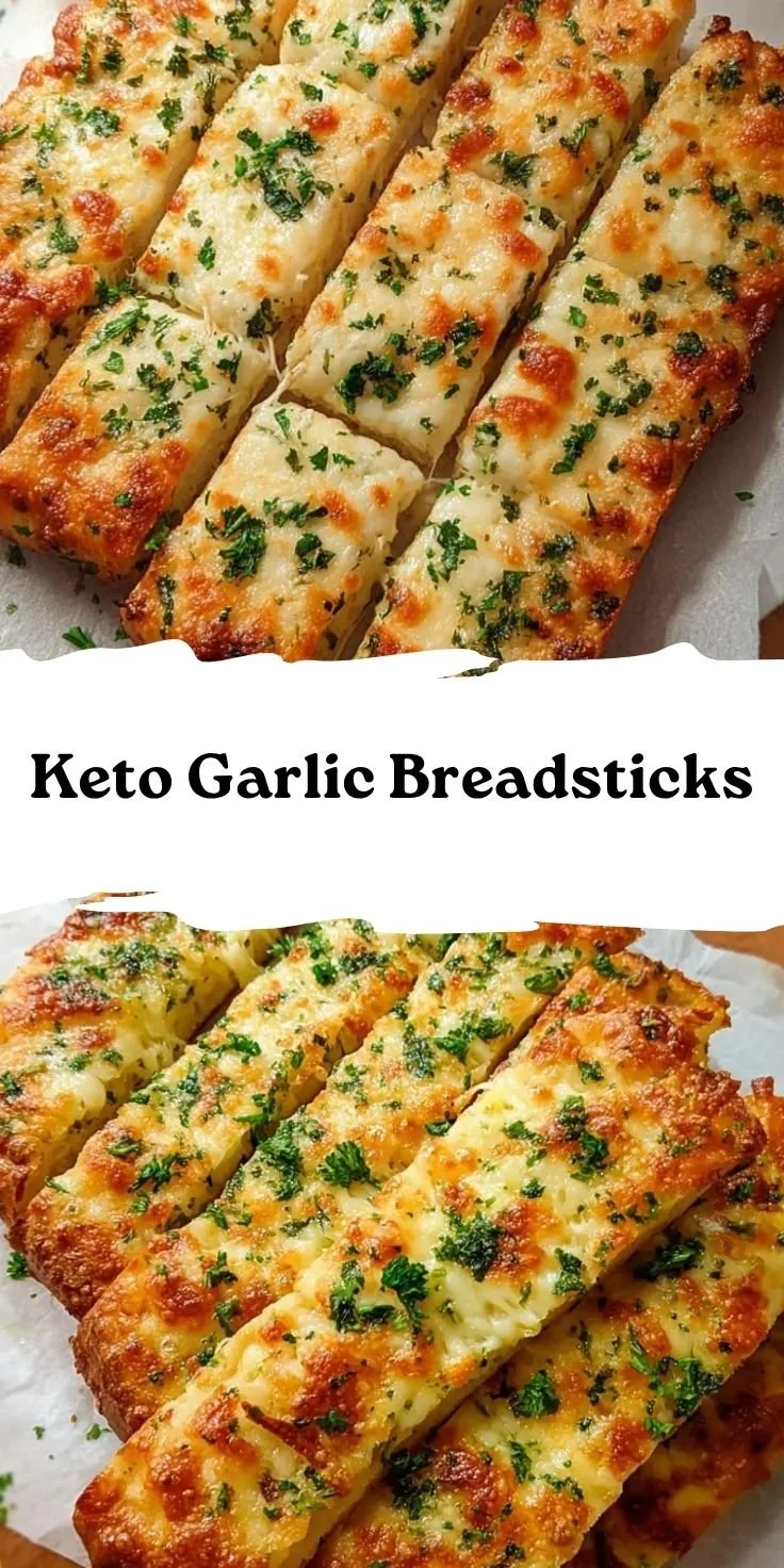 Keto Garlic Breadsticks