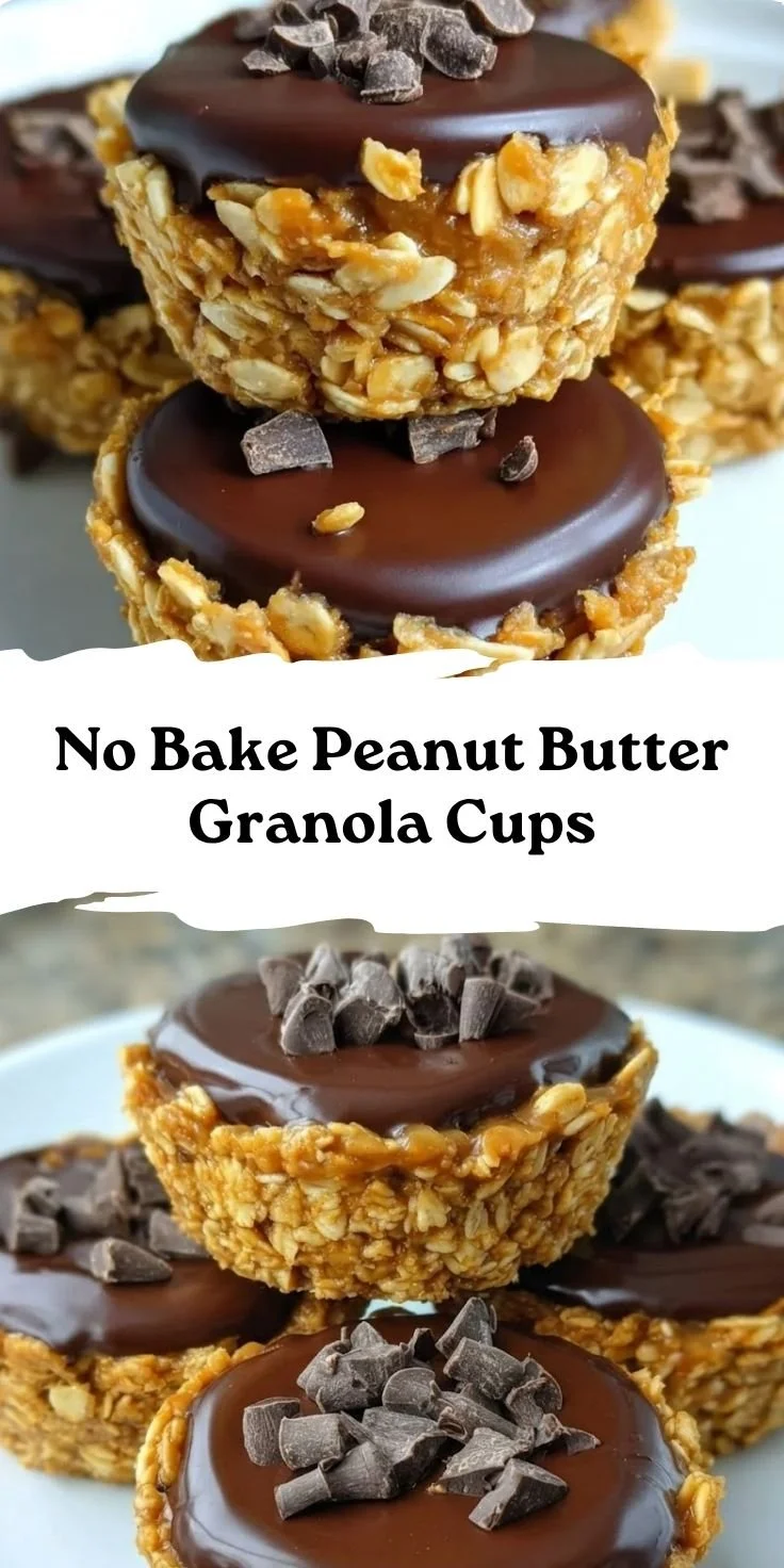 No Bake Peanut Butter Granola Cups