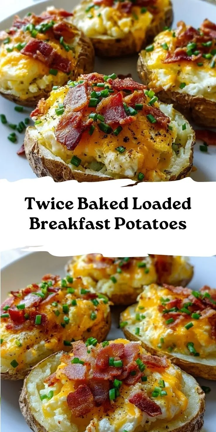 Twice Baked Loaded Breakfast Potatoes