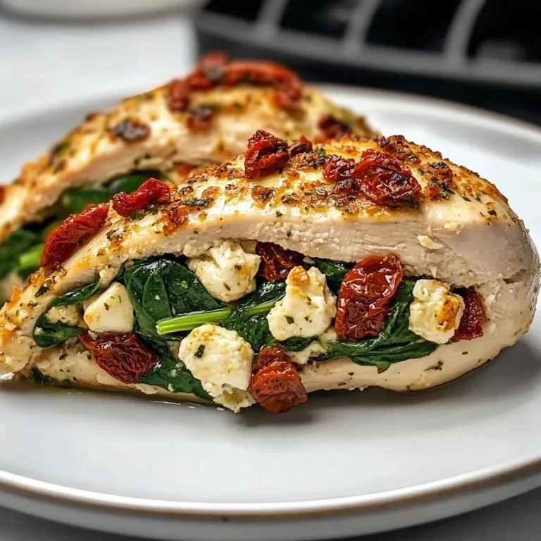 Mediterranean Stuffed Chicken Breast filled with herbs and spices
