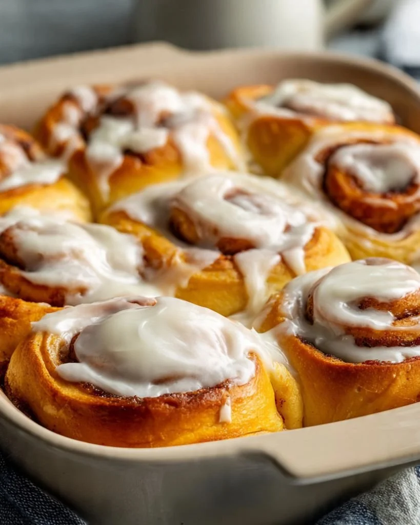 Soft and fluffy overnight cinnamon rolls fresh out of the oven