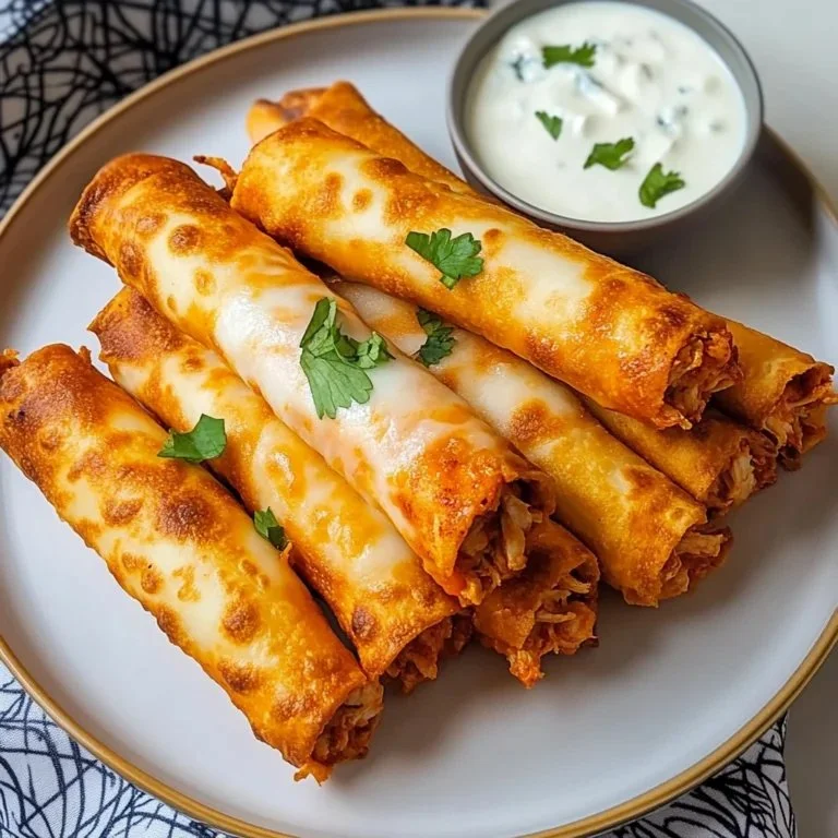 Ultimate Buffalo Chicken Taquitos