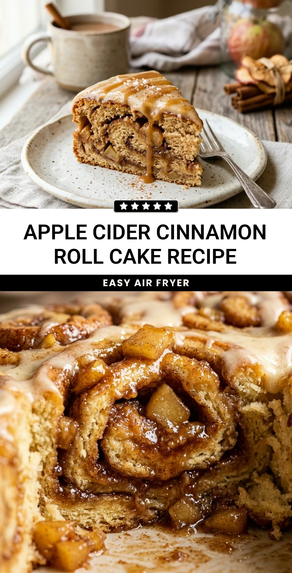 Apple Cider Cinnamon Roll Cake Recipe
