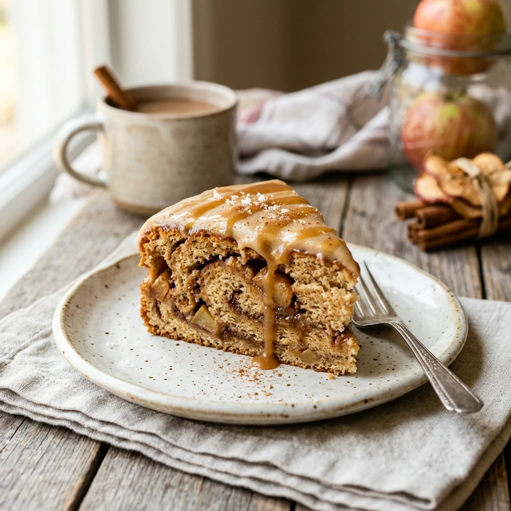 Apple Cider Cinnamon Roll Cake Recipe