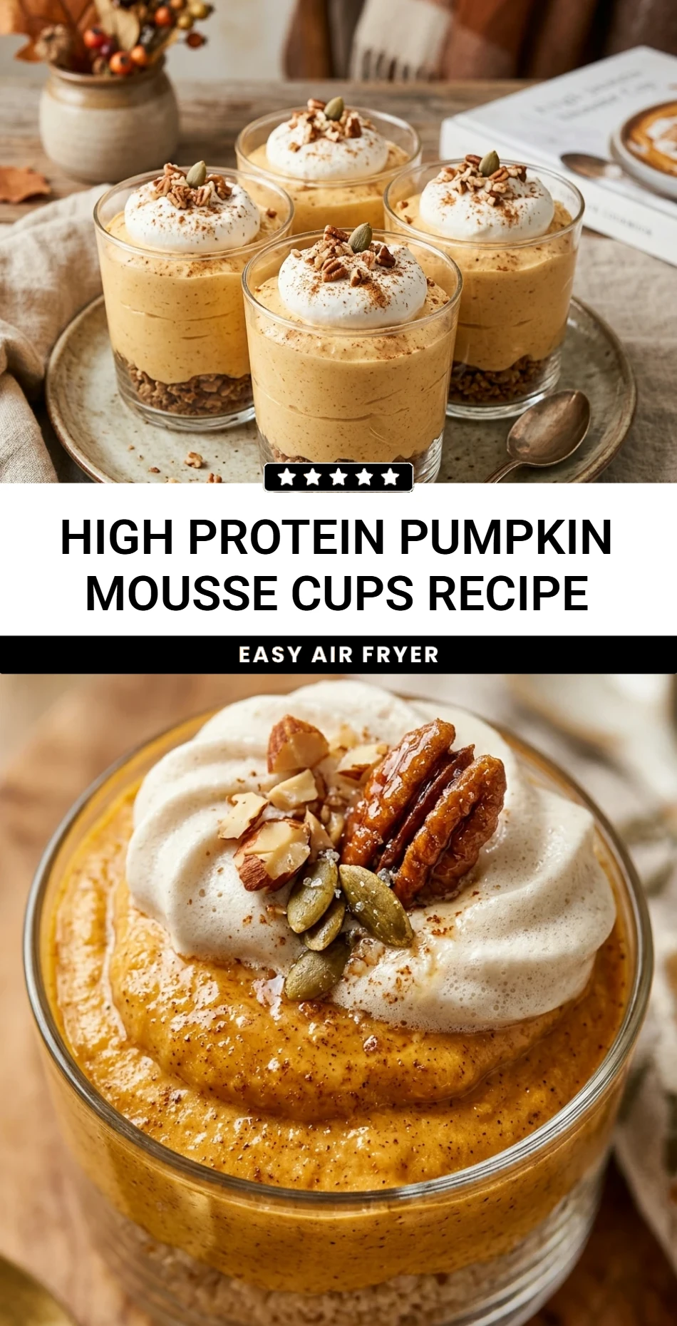High Protein Pumpkin Mousse Cups Recipe